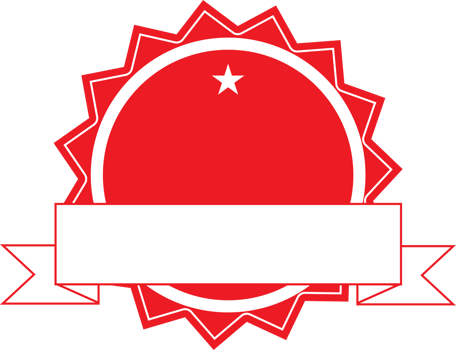 collection red badge label tag border design for reward winner guarantee decorate png