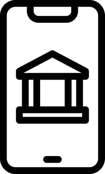 Mobile banking vector icon