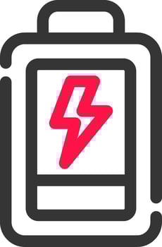 Low Battery Creative Icon Design vector