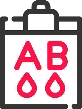 Blood Type Ab Creative Icon Design vector