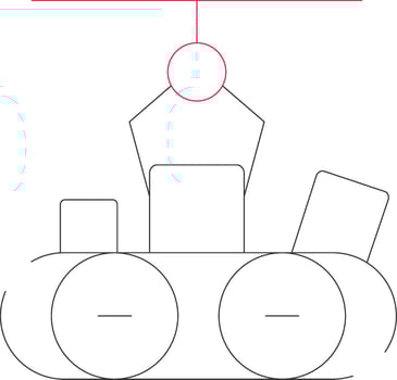 Conveyor Robot Creative Icon Design vector