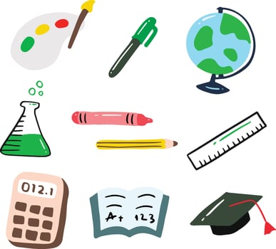 10 Back to School Illustration Vector