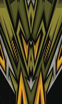 Sports jersey motif. Racing geometry background. Car wrap design. Futuristic technology wallpaper vector