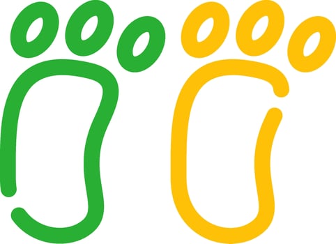Footprint Creative Icon Design vector