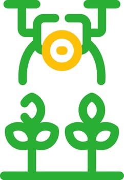 Agricultural Drones Creative Icon Design vector