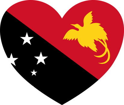 Papua New Guinea  heart shape png