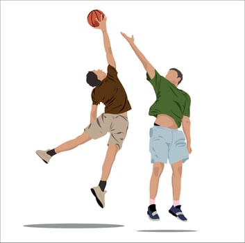 Man Playing Basket Ball vector