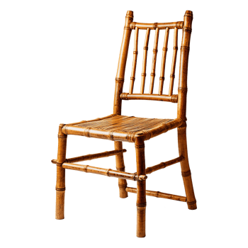 AI generated Bamboo chair isolated on transparent background png