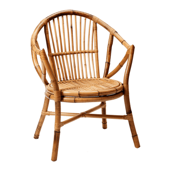 AI generated Bamboo chair isolated on transparent background png