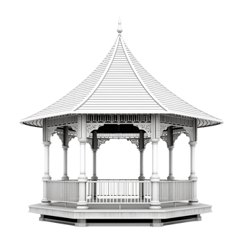 AI generated A gazebo isolated on transparent background png