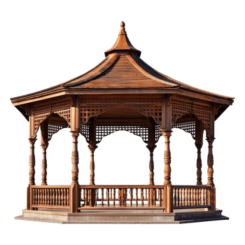 AI generated A gazebo isolated on transparent background png
