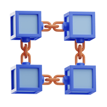 Object Digital Disruption Blockchain 3D Illustration png