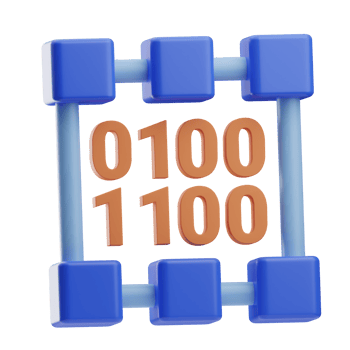 Object Digital Disruption Binary 3D Illustration png