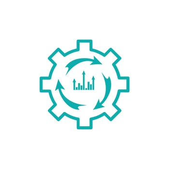 Innovation Gear Logo for Continuous Growth in Finance and Investment vector