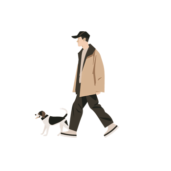 AI generated Stylish Man Walking , Transparent Background, Loose and Fluid Style png