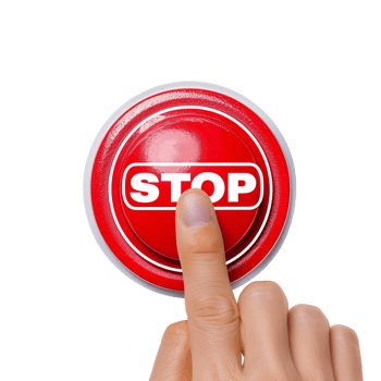 AI generated Hand Pushing Red Button on Transparent Background png