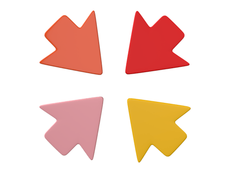 3D Arrow icon Isolated on transparent background png