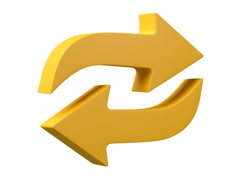 3D Arrow icon Isolated on transparent background png