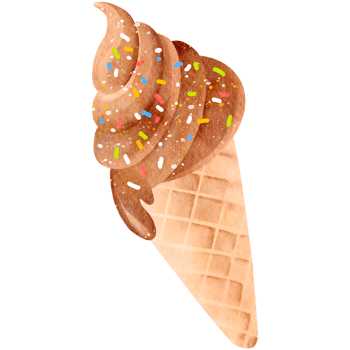 Chocolate ice cream cone png
