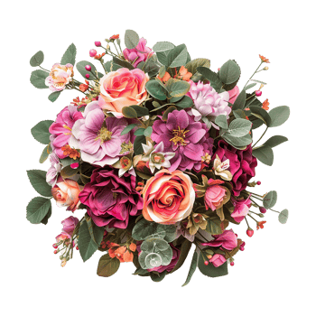 AI generated Bouquet of flowers isolated on transparent background png