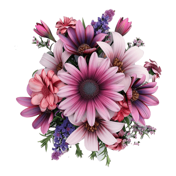 AI generated Bouquet of flowers isolated on transparent background png