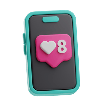 Object Teenager Likes 3D Illustration png