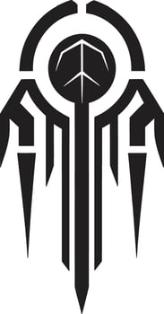Neural Net Elegance Chic Abstract Cybernetic Symbol Digital Nexus Sleek Emblem Illustrating Cybernetic Harmony vector