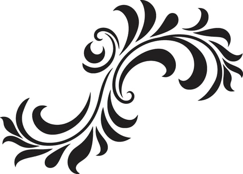 Aged Allure Monochrome Emblem Highlighting European Border Design Retro Regality Elegant Black Logo with Vintage European Border vector