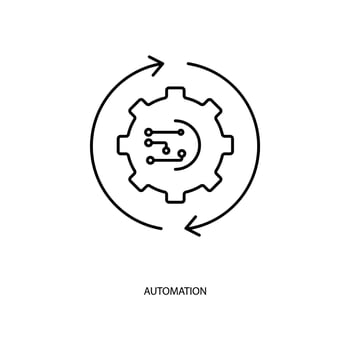 automation concept line icon. Simple element illustration. automation concept outline symbol design. vector