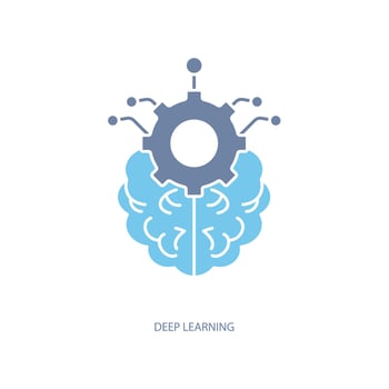 deep learning concept line icon. Simple element illustration. deep learning concept outline symbol design. vector