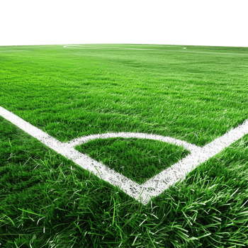 AI generated Soccer field with gate isolated on transparent background png