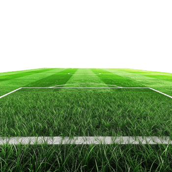 AI generated Soccer field with gate isolated on transparent background png