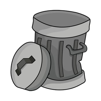 illustration of trash bin vector
