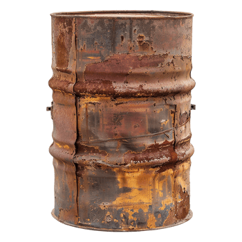 AI generated Rusty oil barrel isolated on transparent background png