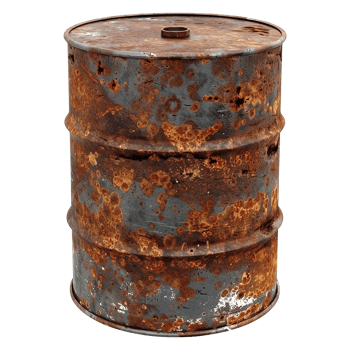 AI generated Rusty oil barrel isolated on transparent background png