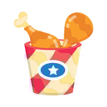 Trendy Chicken Delights Flat Stickers vector