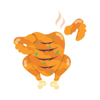Trendy Chicken Delights Flat Stickers vector