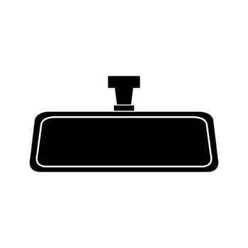 Car rear view mirror illustrated on white background vector
