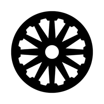 Wagon wheel illustrated on white background vector