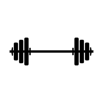 Barbell illustrated on white background vector