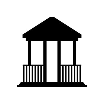 Gazebo on white background vector