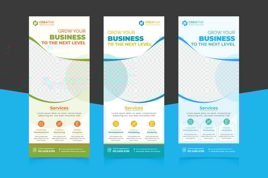 Business Roll Up Banner Template design vector