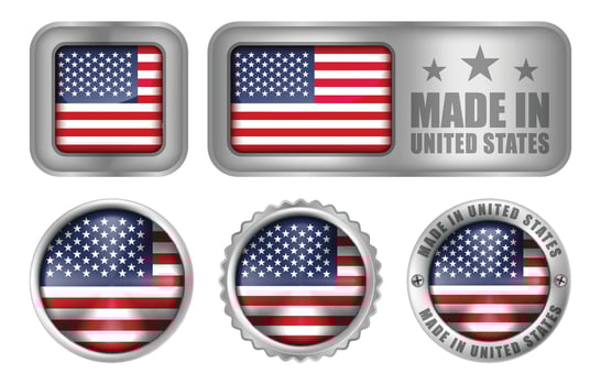 Made in United States Seal Badge or Sticker Design illustration vector