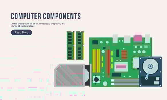 Computer banners logo. Computer store logo vector