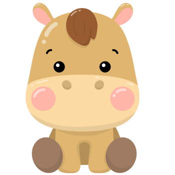 Cutie horse cartoon png