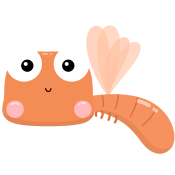 Pretty orange dragonfly png