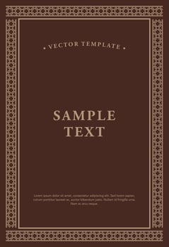 luxury Background with vintage Border Frame Floral Seamless Pattern vector
