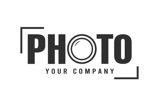 Creative Photography Typography Logo, Unique Typographic Logo Design, Stylish Photography Logo, Modern Photographer Typography Logo, Camera , Photography Typography Logo vector