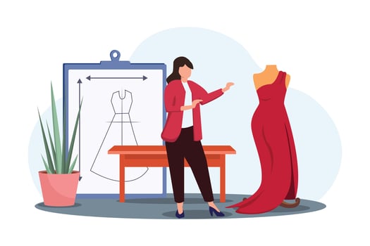 Fashion Style Flat Illustration Design vector