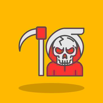 Death Filled Shadow Icon vector